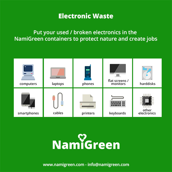 E-waste types, e-waste categories